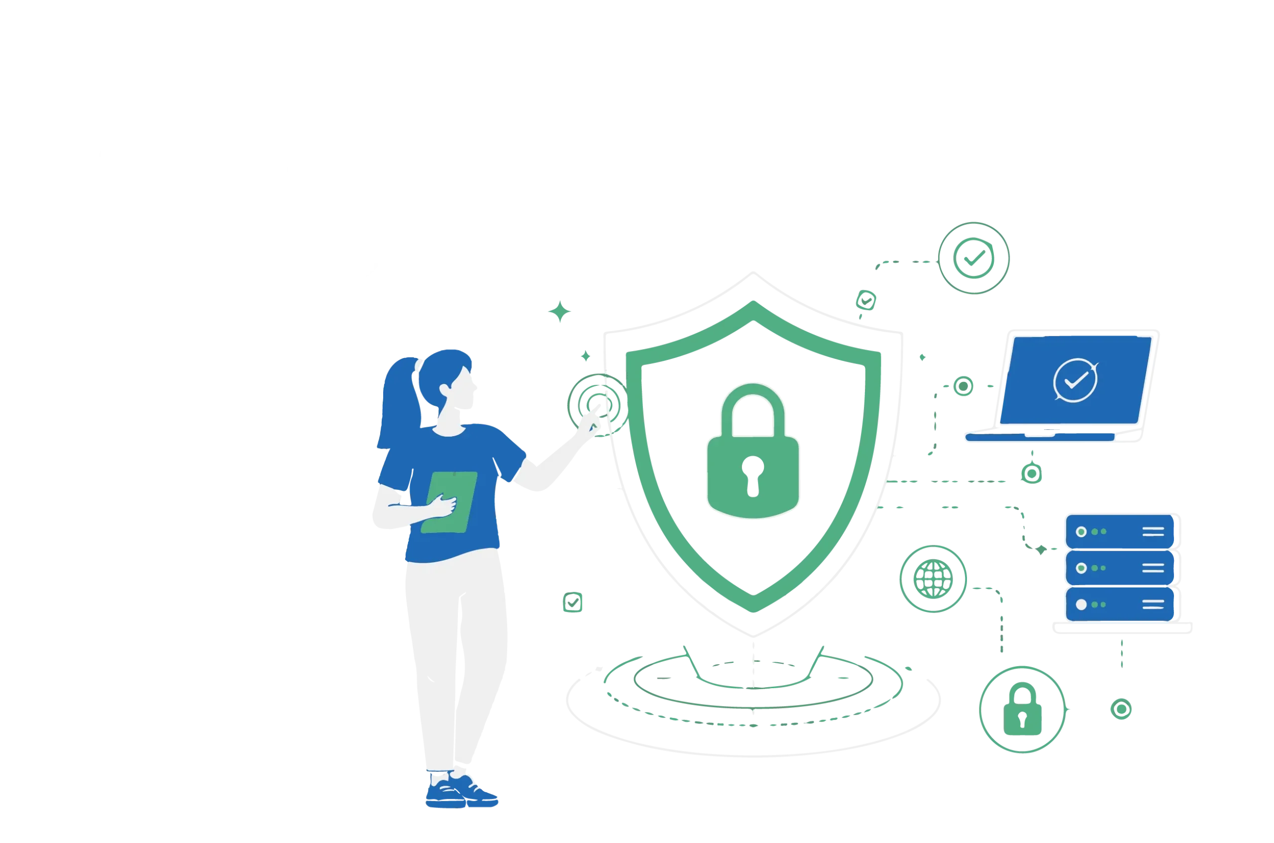 Cybersecurity shield illustration